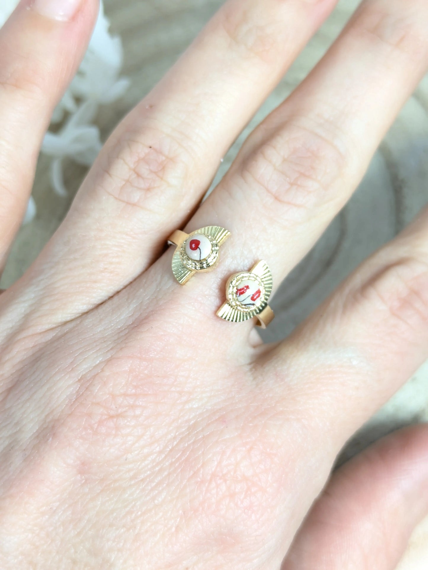 Bague doré rouge Les Créas d'Angel