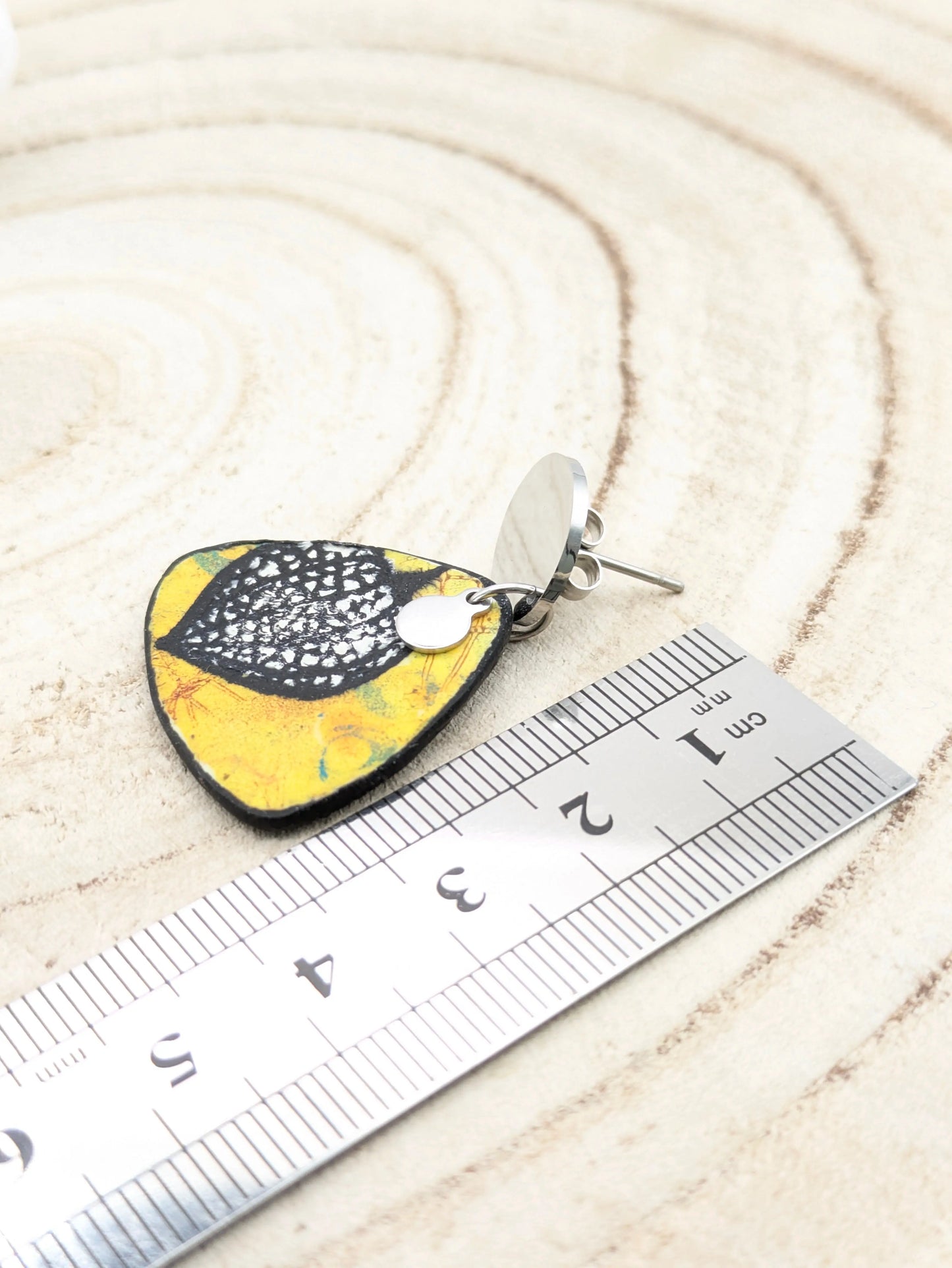 Boucles d'oreilles "Amour en cage" jaune