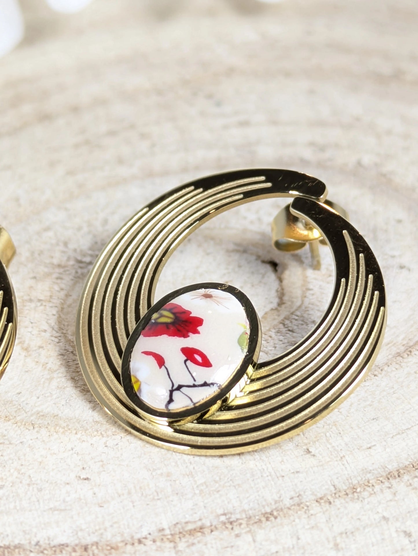 Boucles d'oreilles en pâte polymère "Baies givrées" Les Créas d'Angel