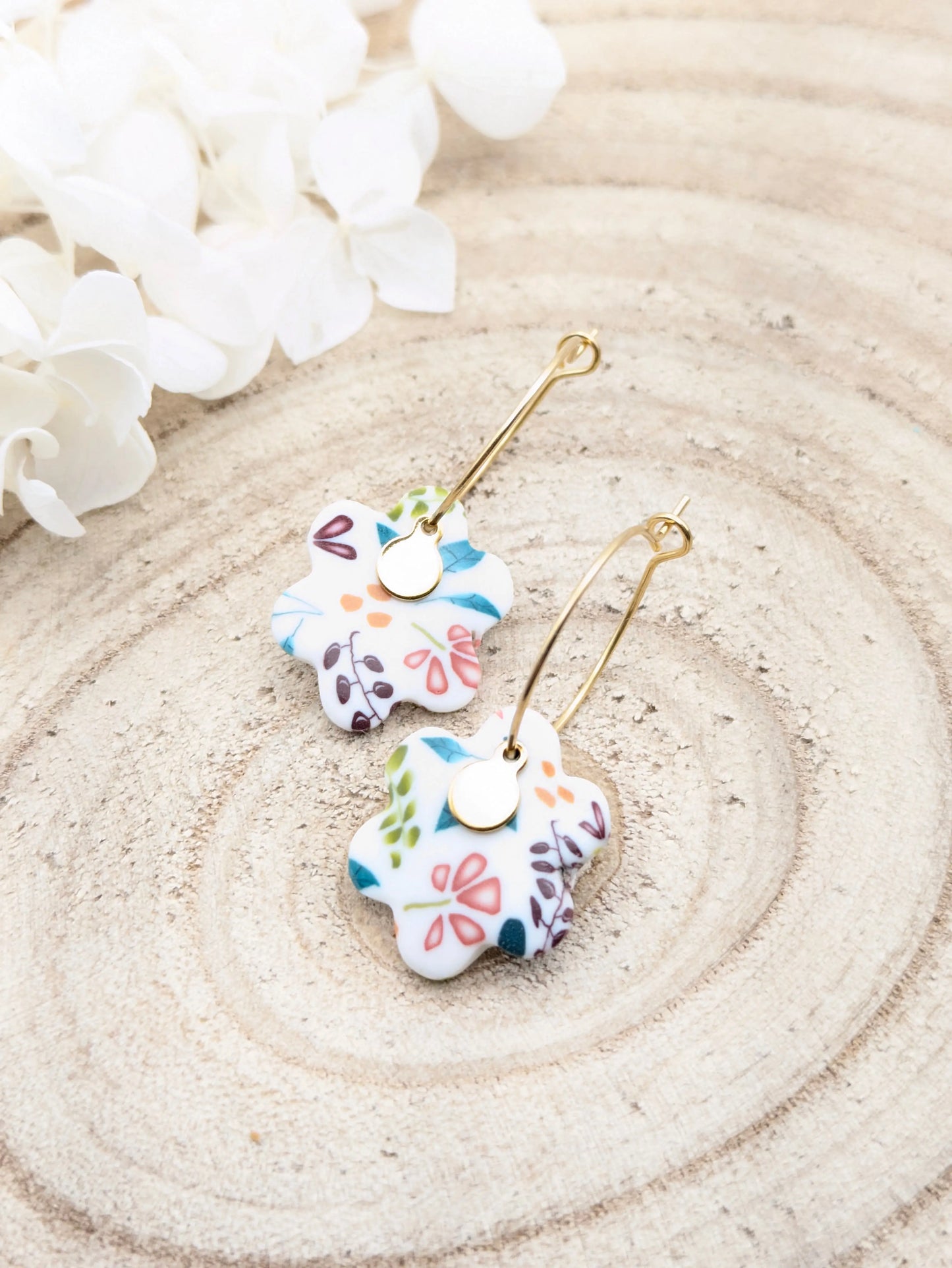 Boucles d'oreilles fleurie "Printemps"