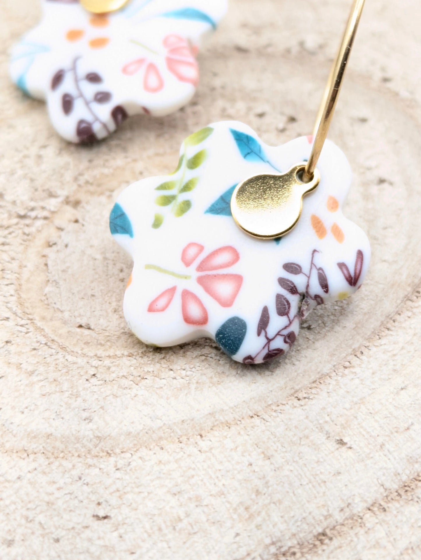 Boucles d'oreilles fleurie "Printemps"