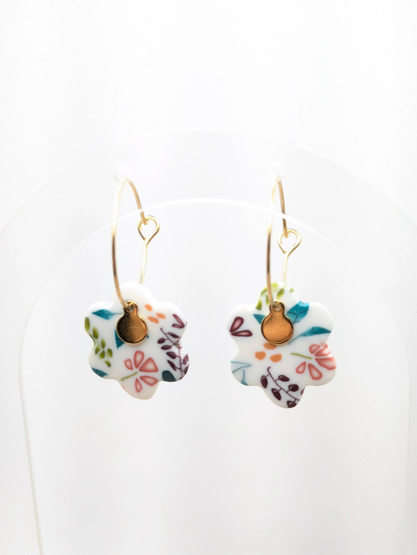 Boucles d'oreilles fleurie "Printemps"