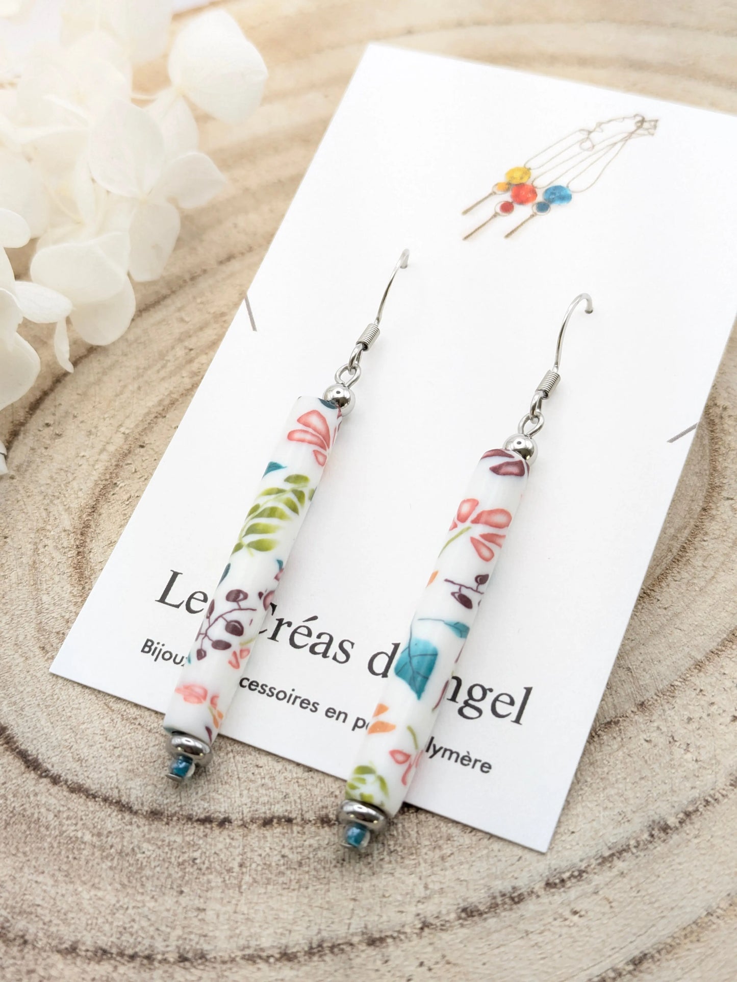 Boucles d'oreilles fleuries "Printemps"