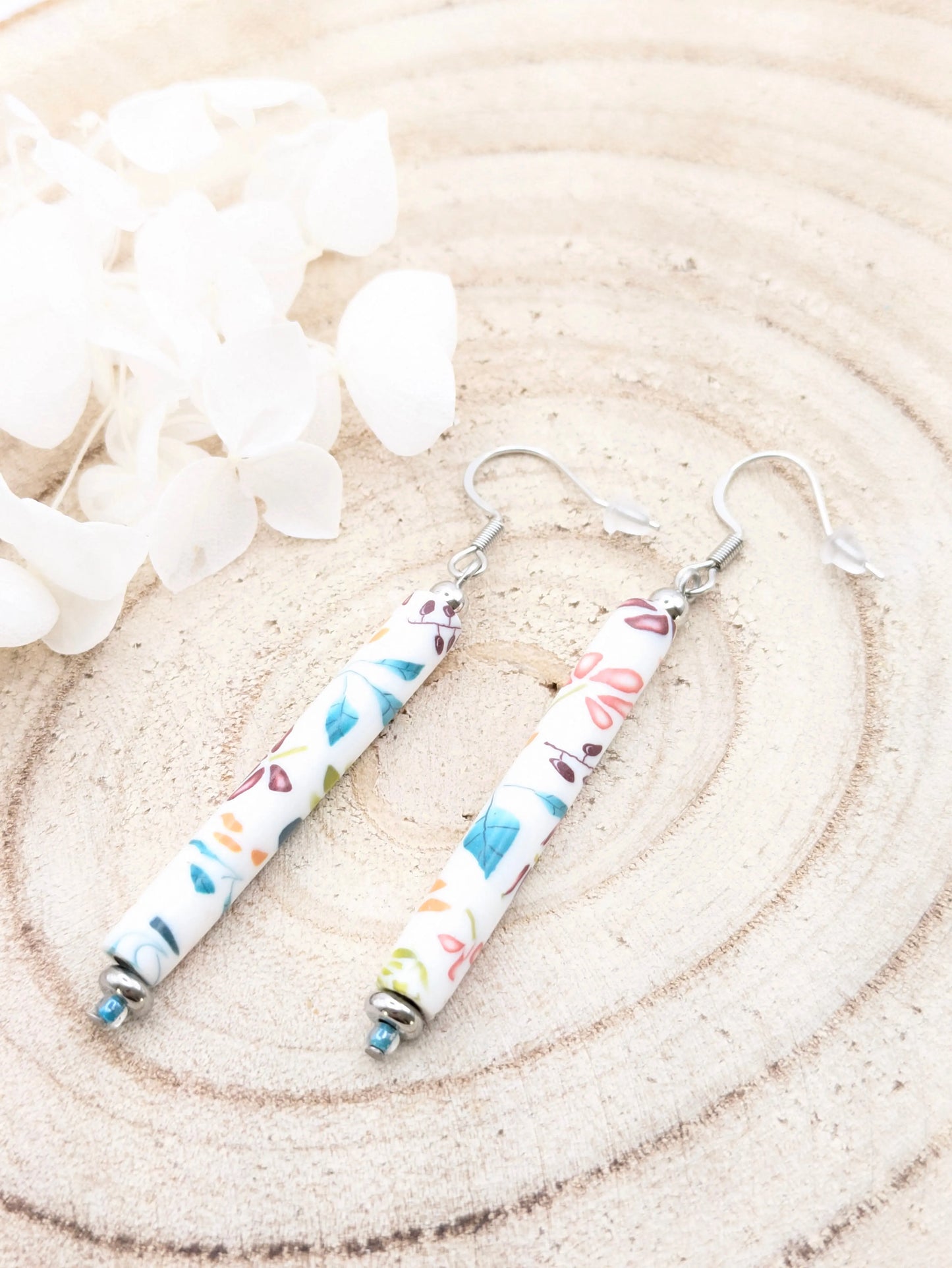Boucles d'oreilles fleuries "Printemps"