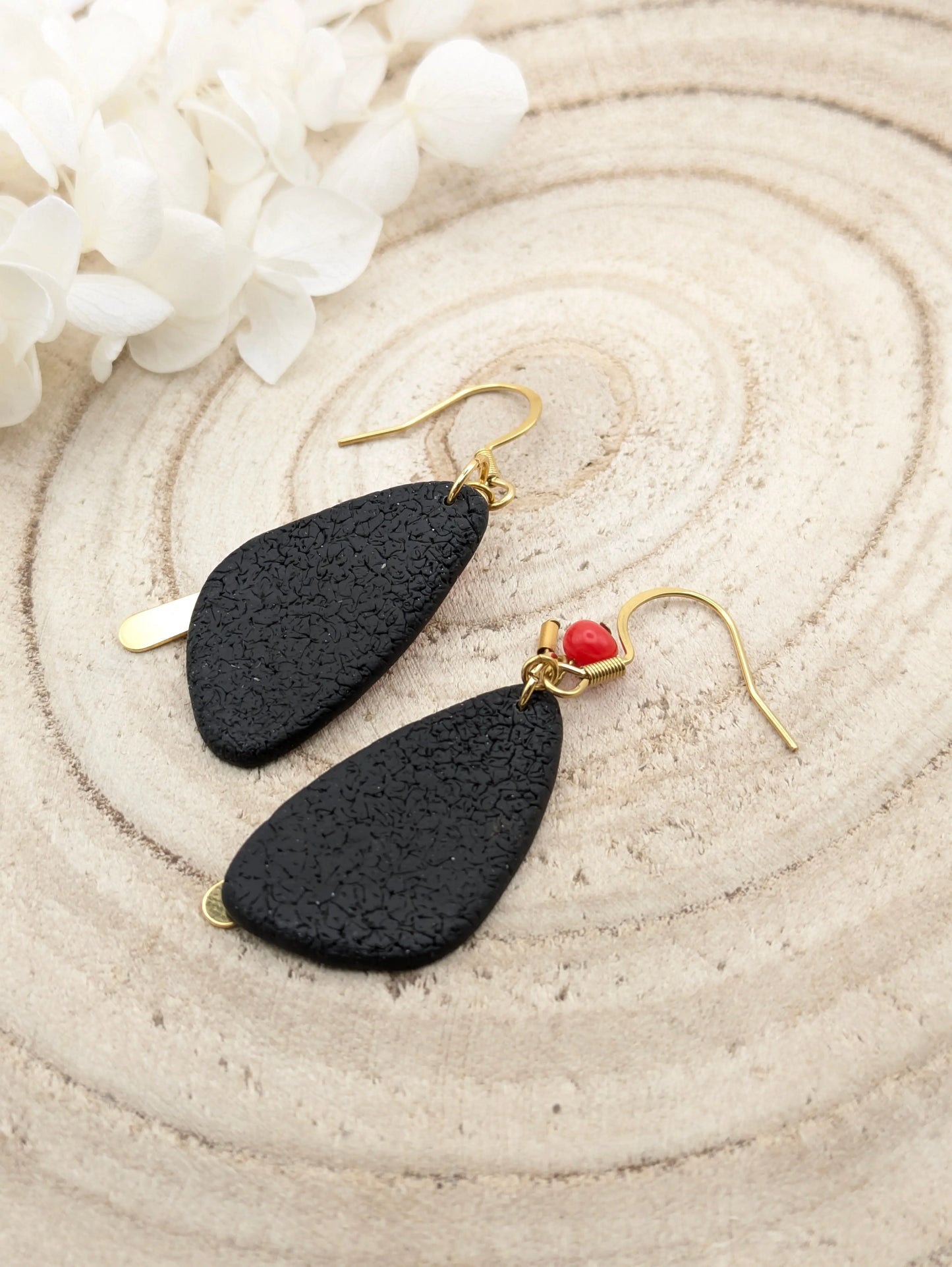 Boucles d'oreilles jaune/orangé