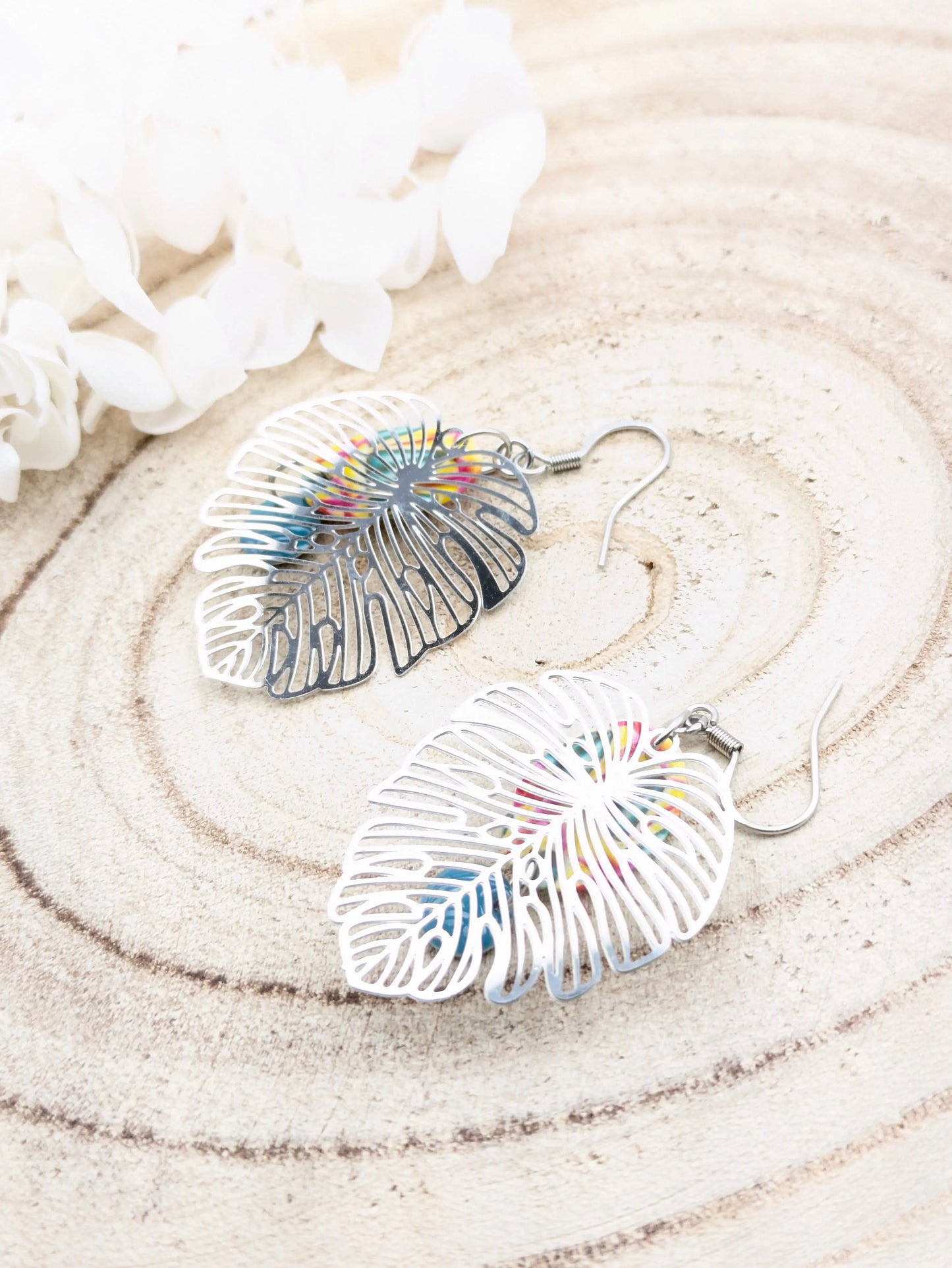 Boucles d'oreilles multicolore