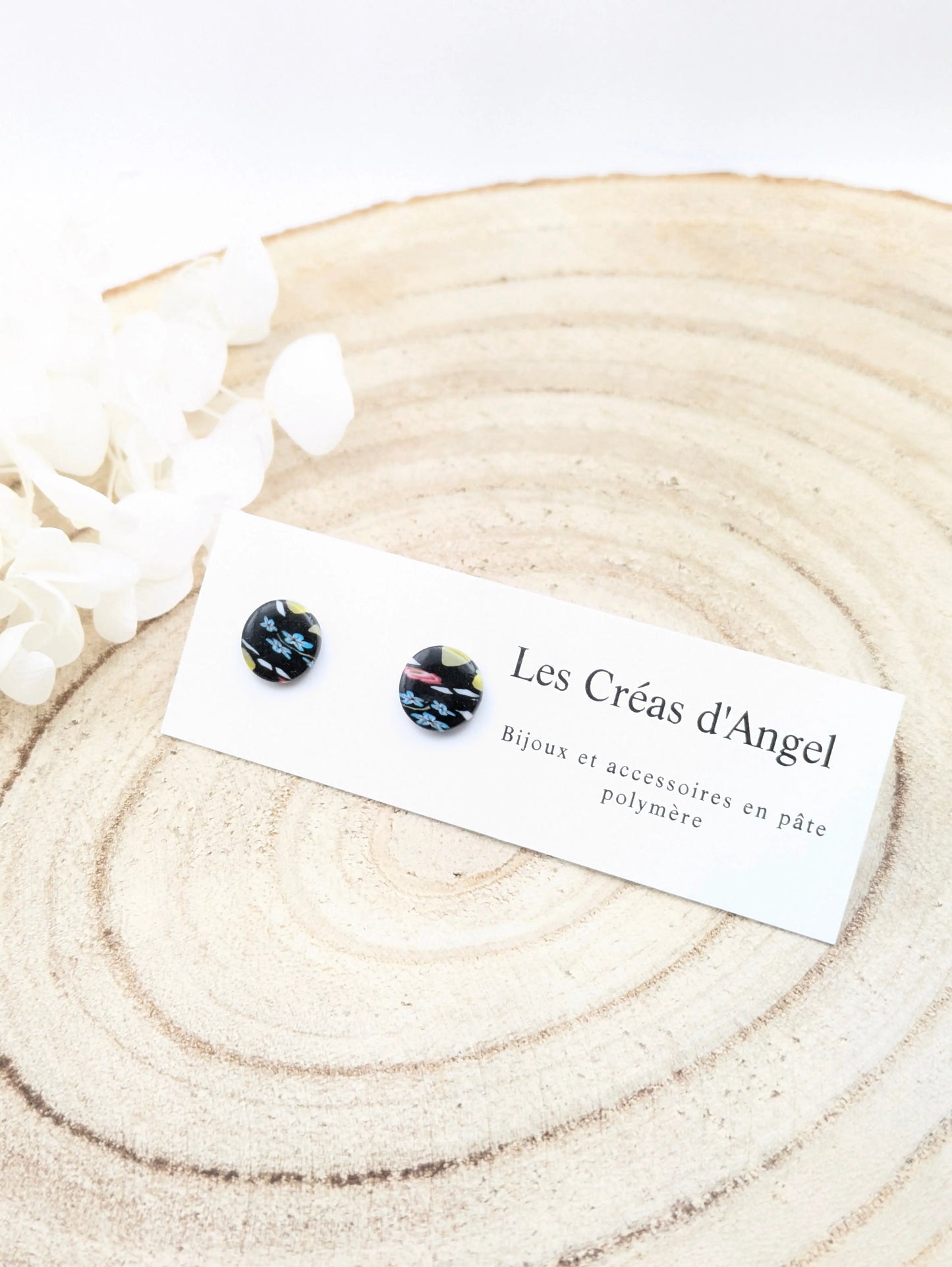 Boucles d'oreilles puces " Roses"