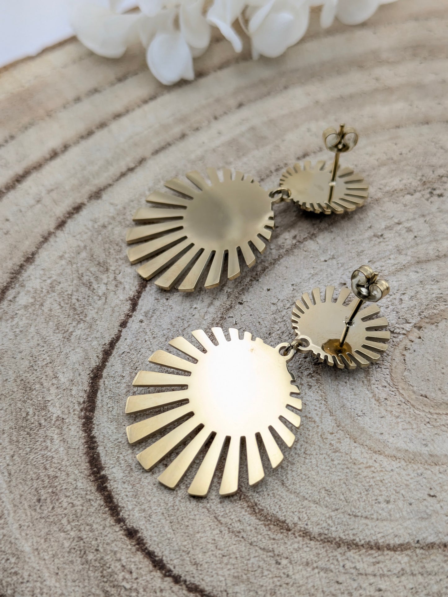 Boucles d'oreilles fleuries "tropical"