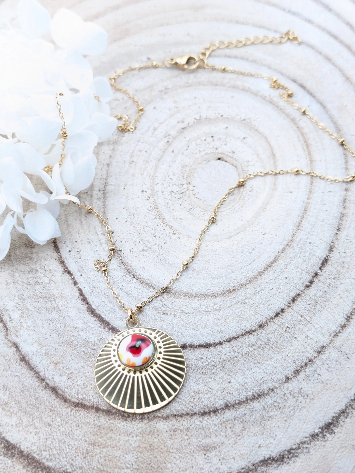 Pendentif coloré " Coquelicot" Les Créas d'Angel