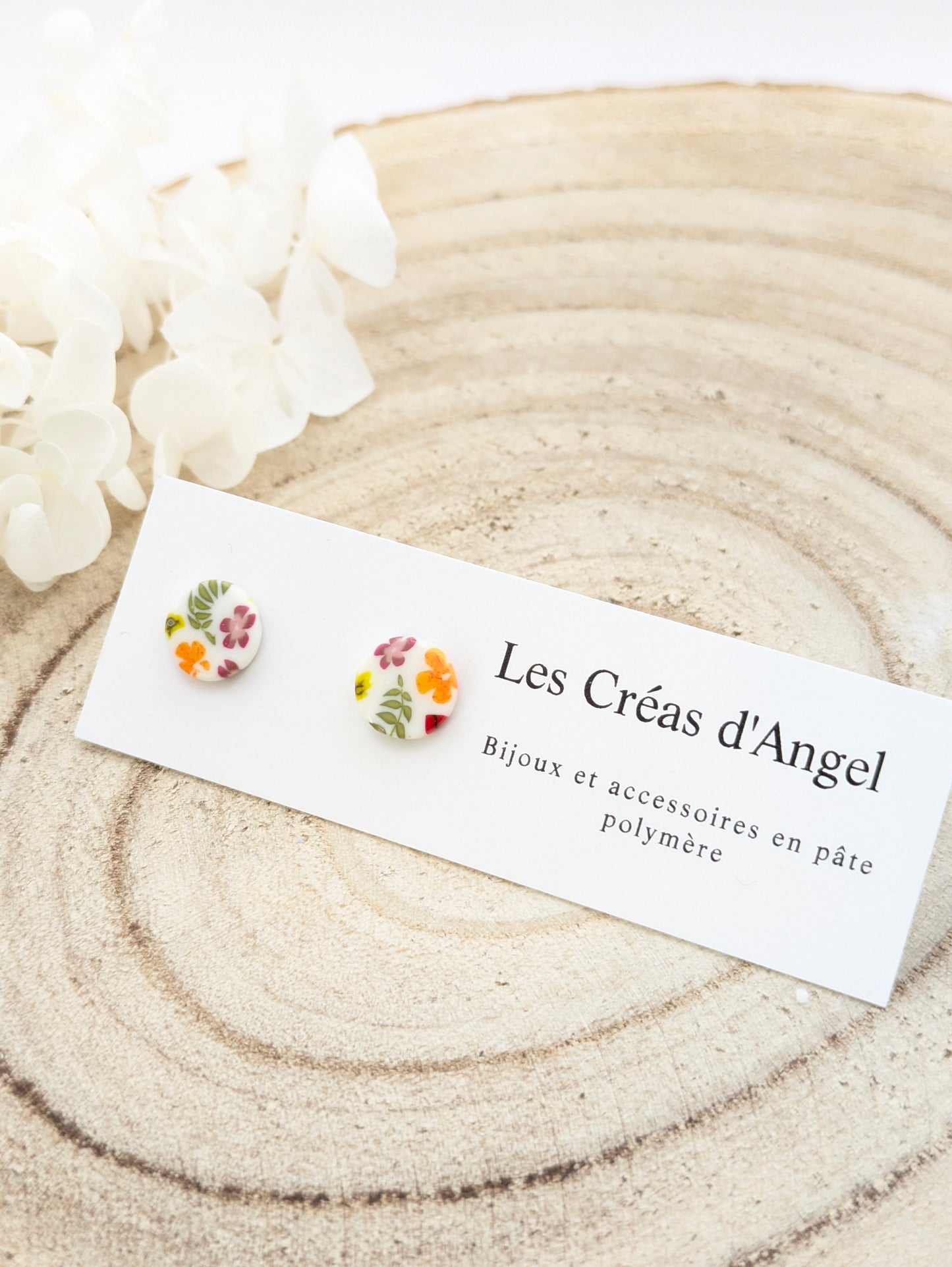 Boucles d'oreilles puces fleuries