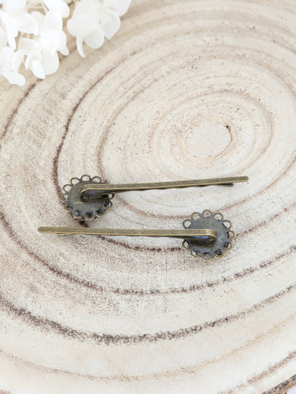Barrettes fleuries "Coquelicot"