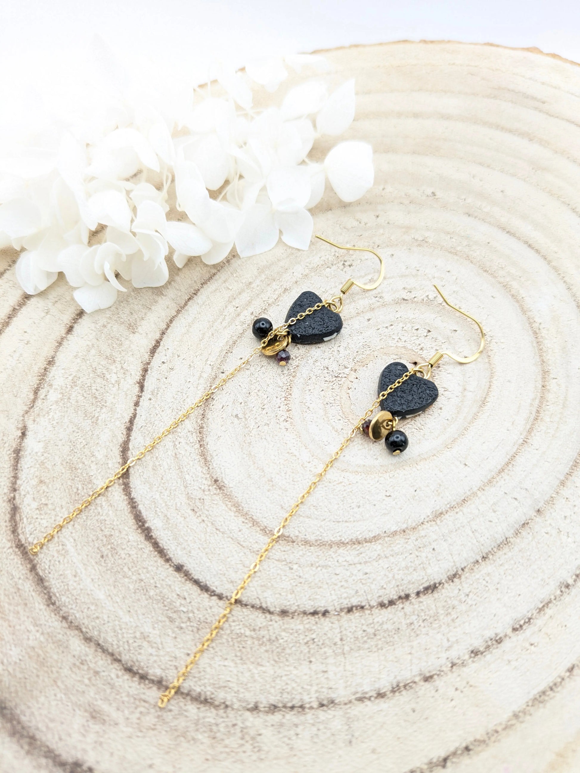 Boucles d'oreilles cœur "Léopard"