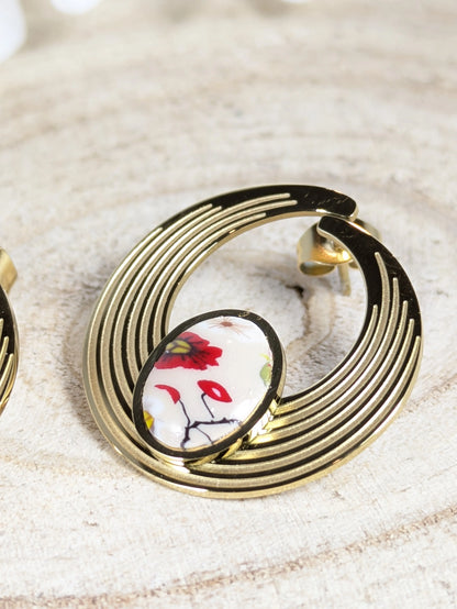 Boucles d'oreilles en pâte polymère "Baies givrées" Les Créas d'Angel