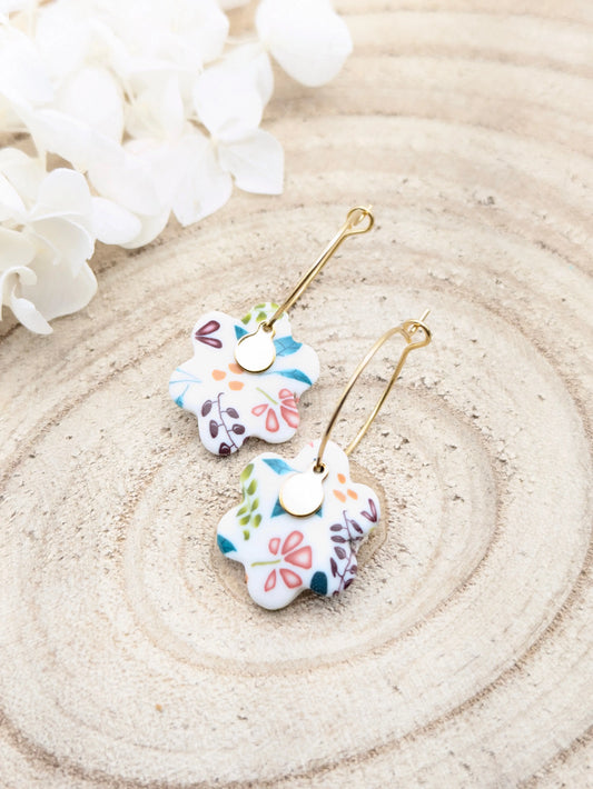 Boucles d'oreilles fleurie "Printemps"