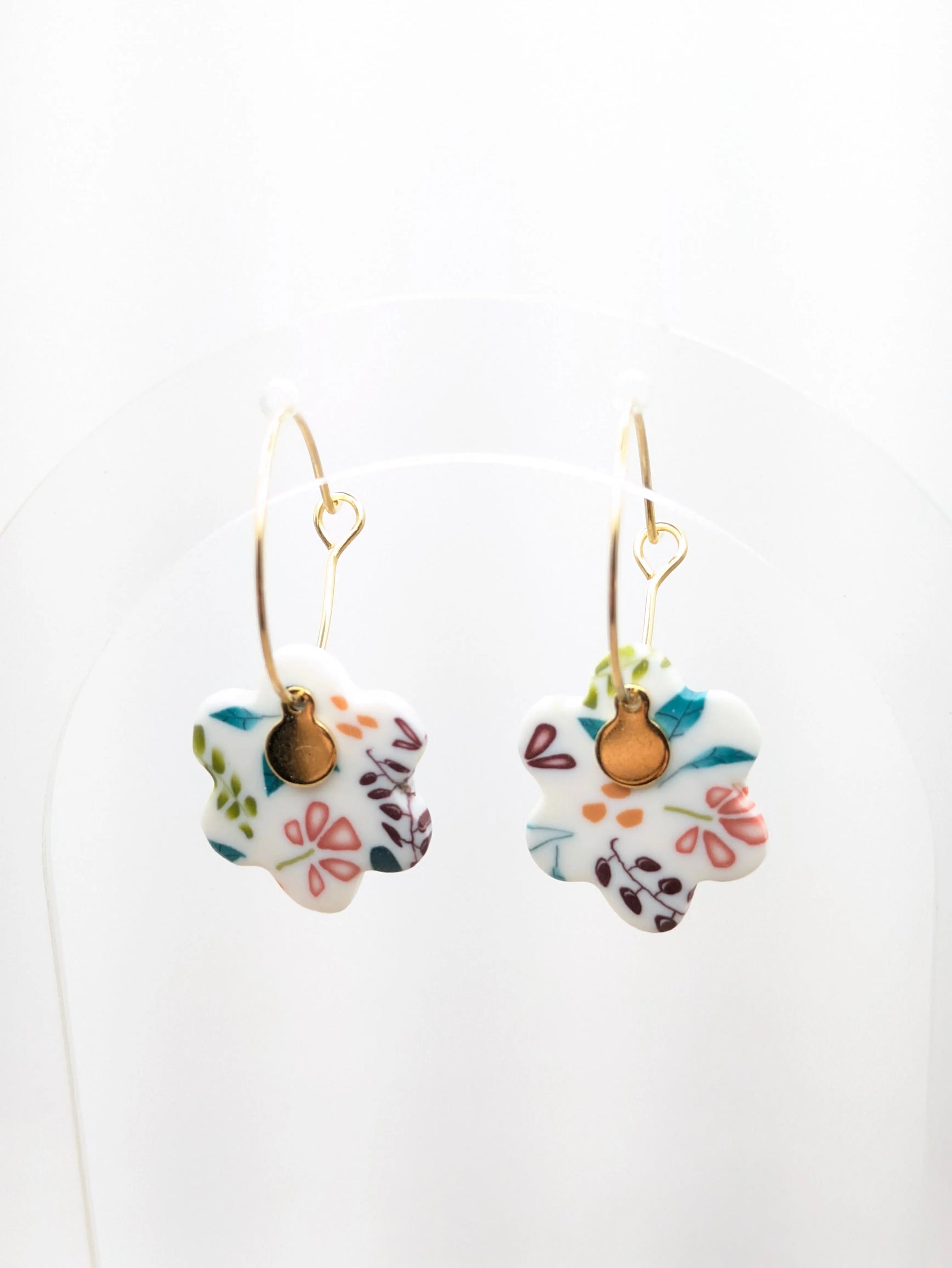 Boucles d'oreilles fleurie "Printemps"