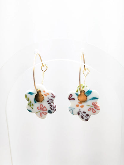 Boucles d'oreilles fleurie "Printemps"