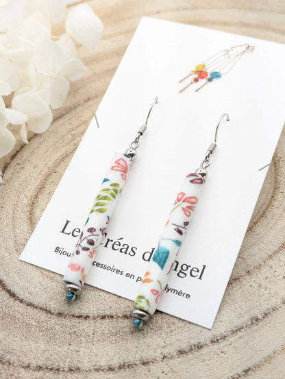 Boucles d'oreilles fleuries "Printemps"