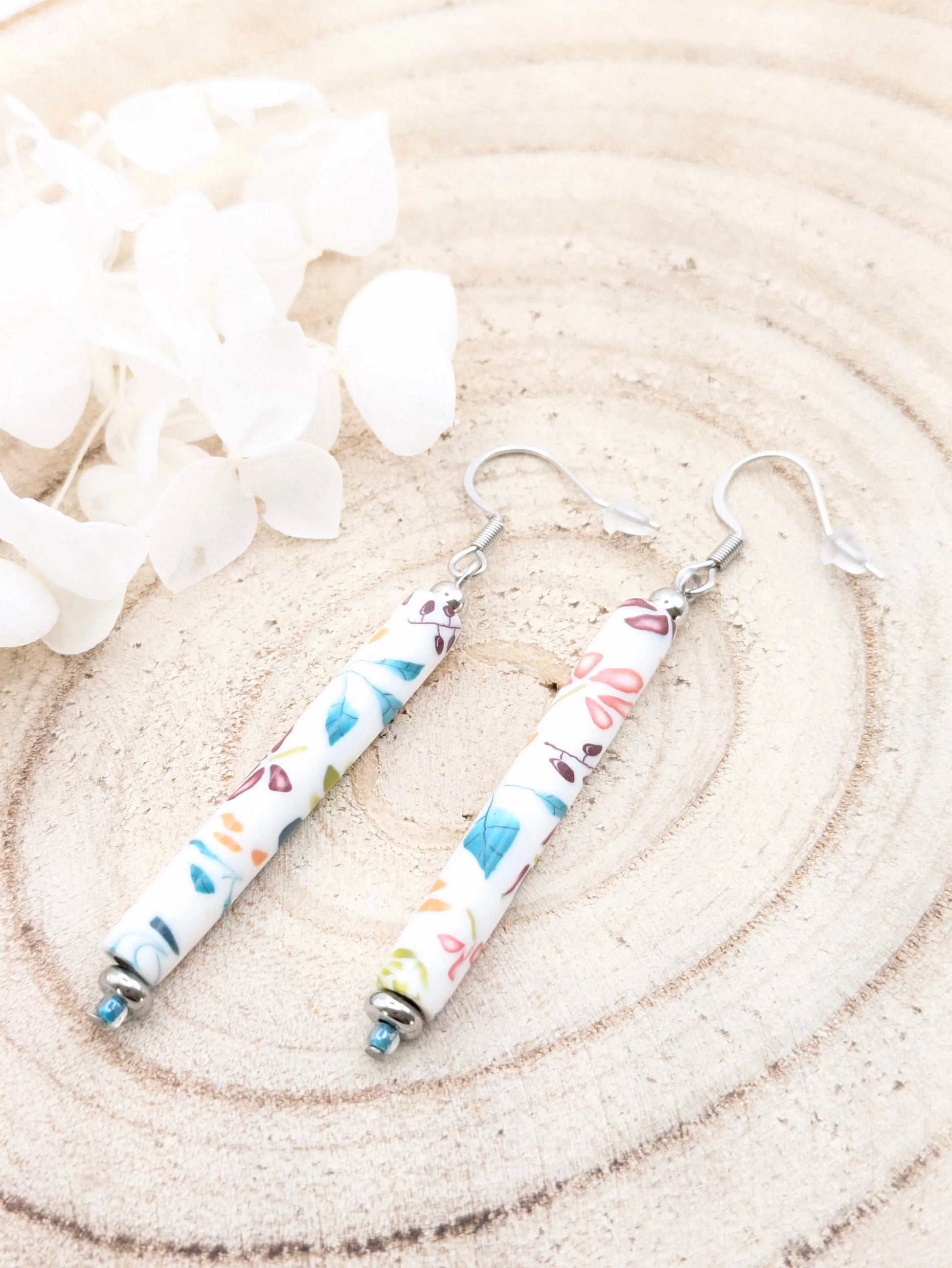 Boucles d'oreilles fleuries "Printemps"