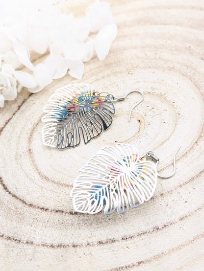 Boucles d'oreilles multicolore