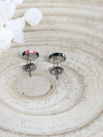 Boucles d'oreilles puces " Roses"