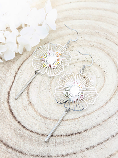 Boucles d'oreilles fleuries "Printemps"