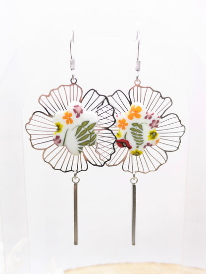 Boucles d'oreilles fleuries "Printemps"