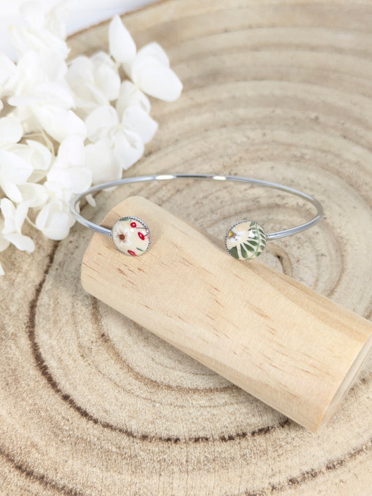 Bracelet jonc "Baies givrées"