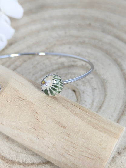 Bracelet jonc "Baies givrées"