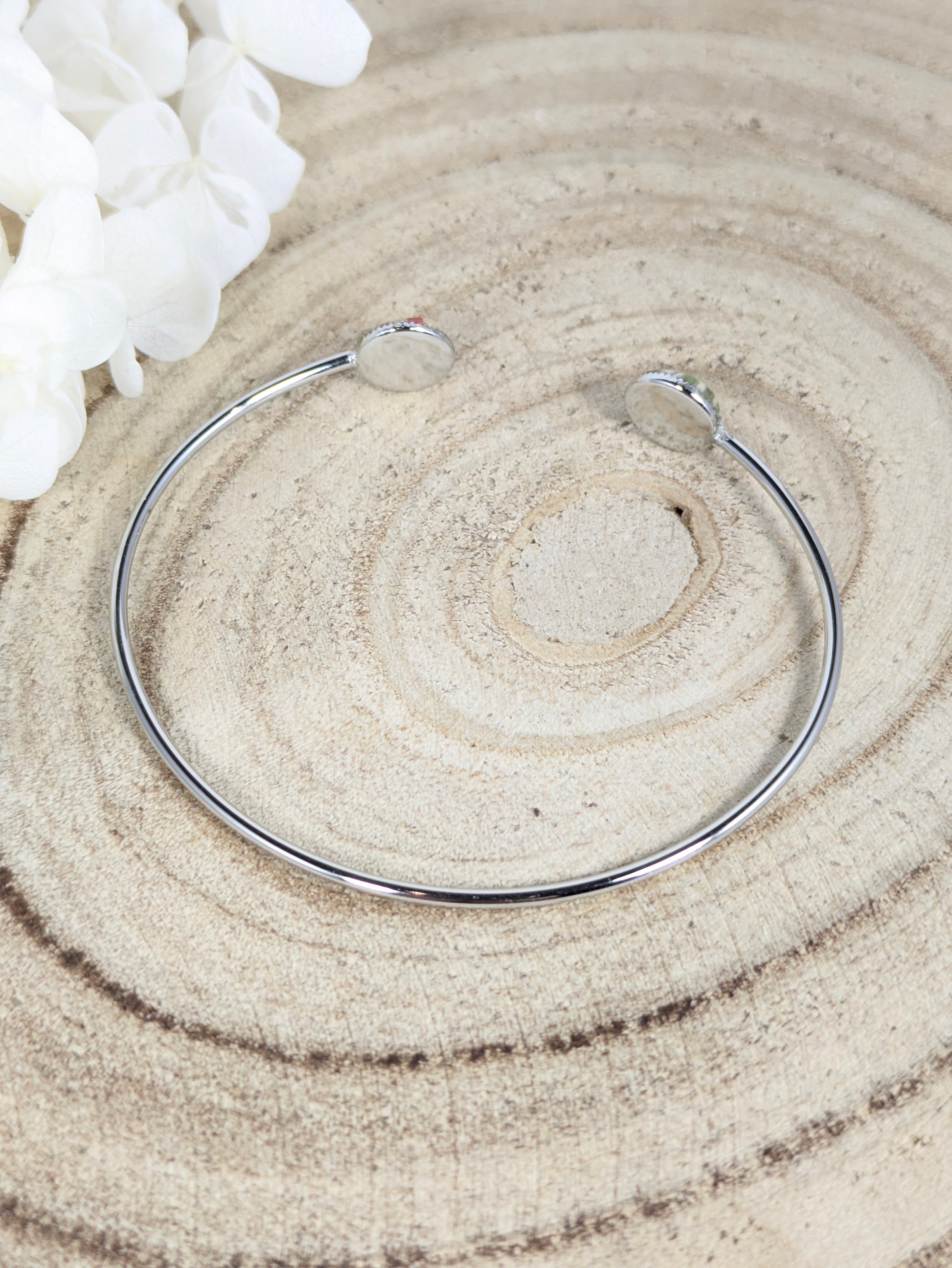 Bracelet jonc "Baies givrées"