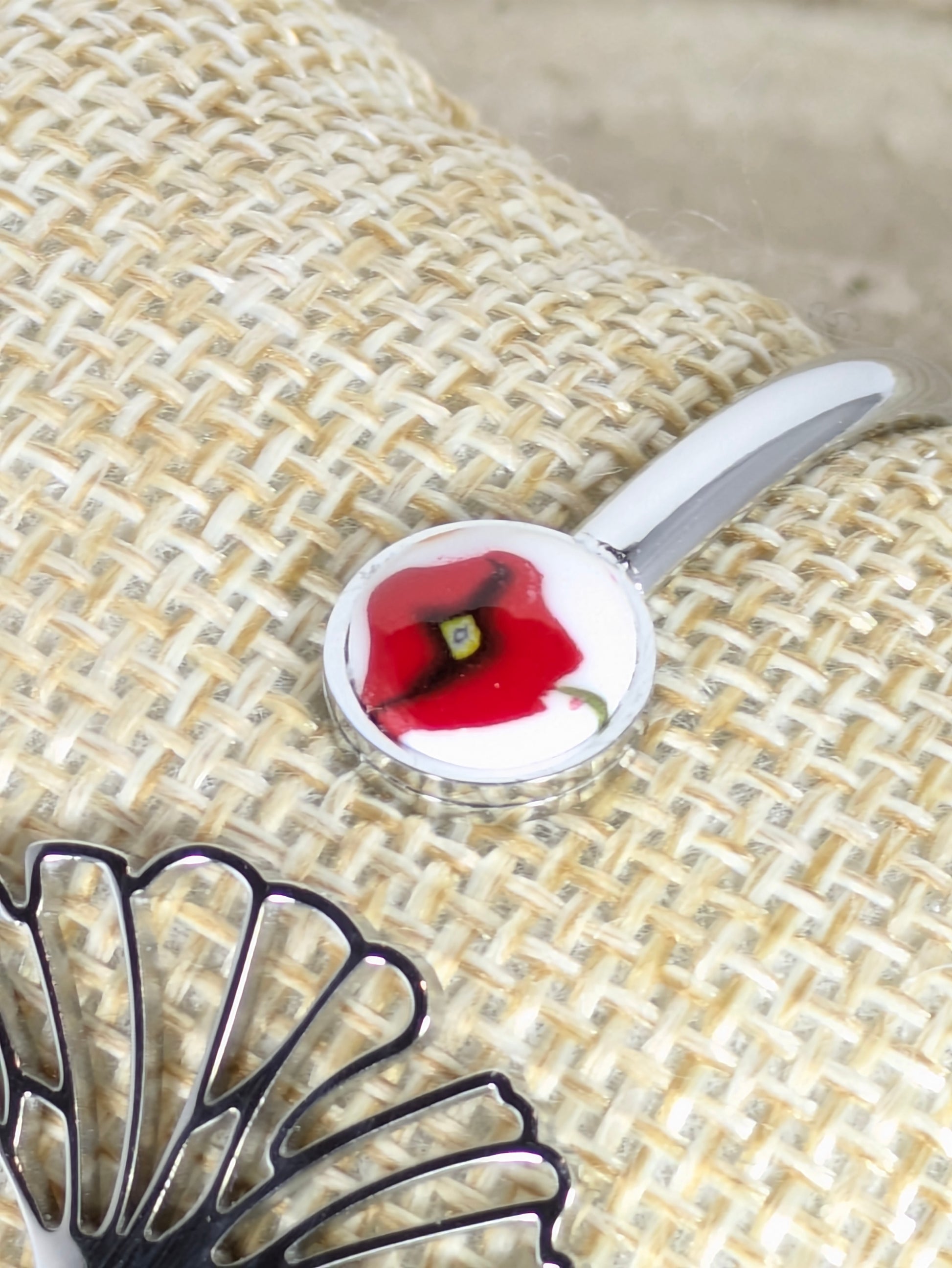 Bracelet jonc "Coquelicot"