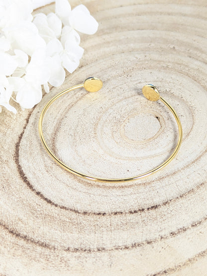 Bracelet jonc doré " Tropical"