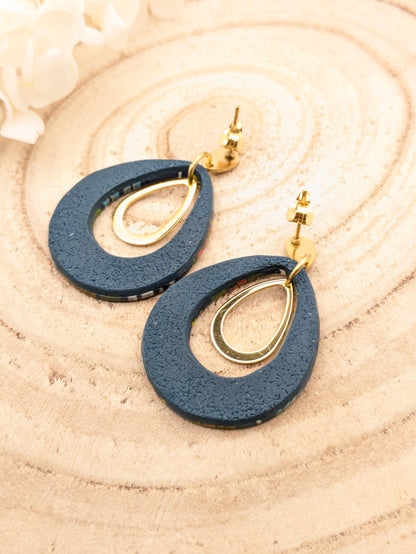 Boucles d'oreilles fleuries en pâte polymère
