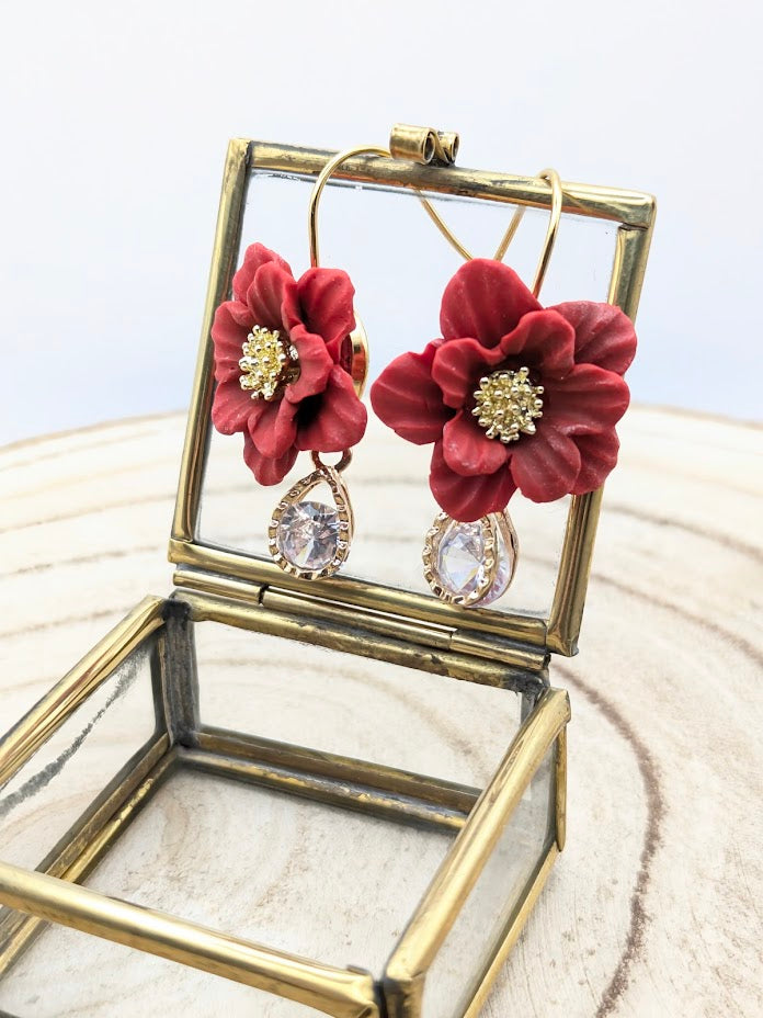 BO  fleurs Poinsettia rouge