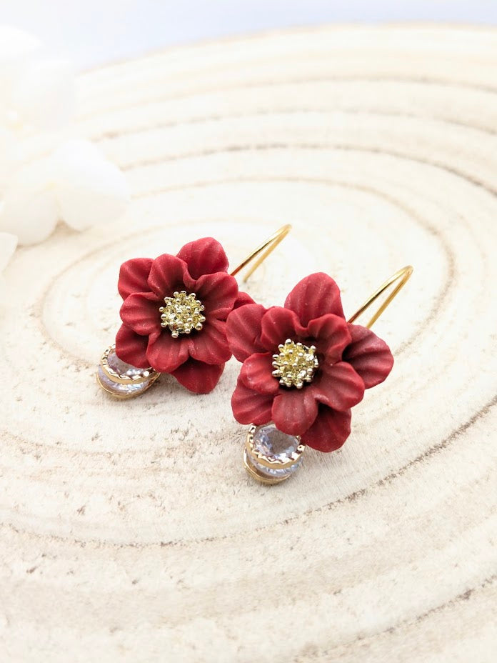 BO  fleurs Poinsettia rouge