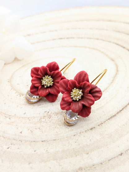 BO  fleurs Poinsettia rouge