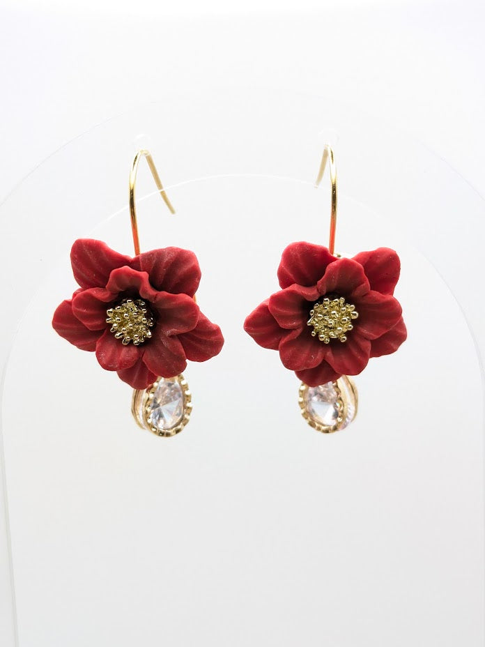 BO  fleurs Poinsettia rouge