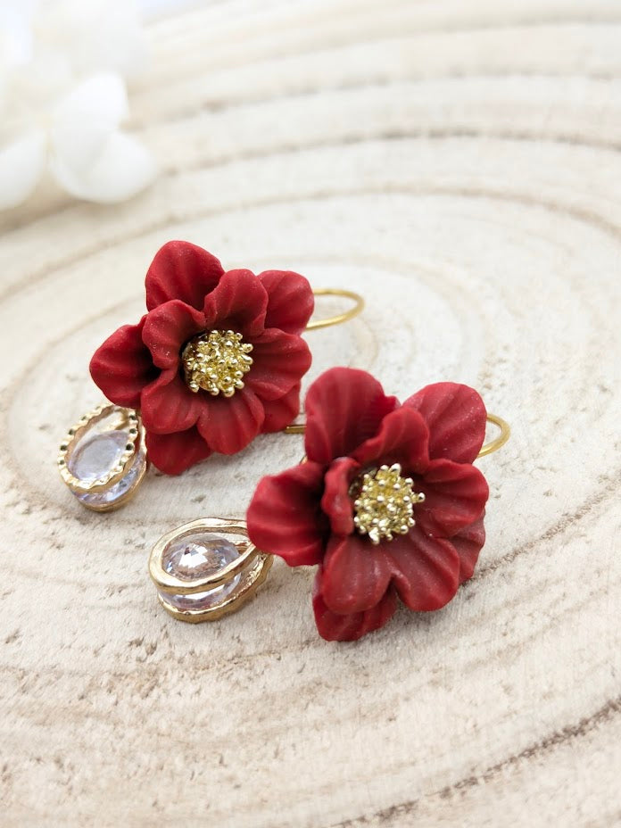 BO  fleurs Poinsettia rouge