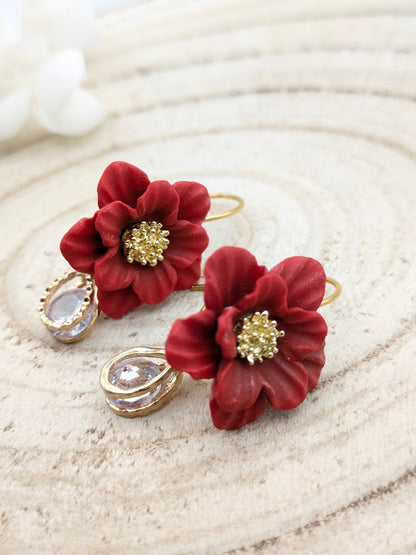 BO  fleurs Poinsettia rouge