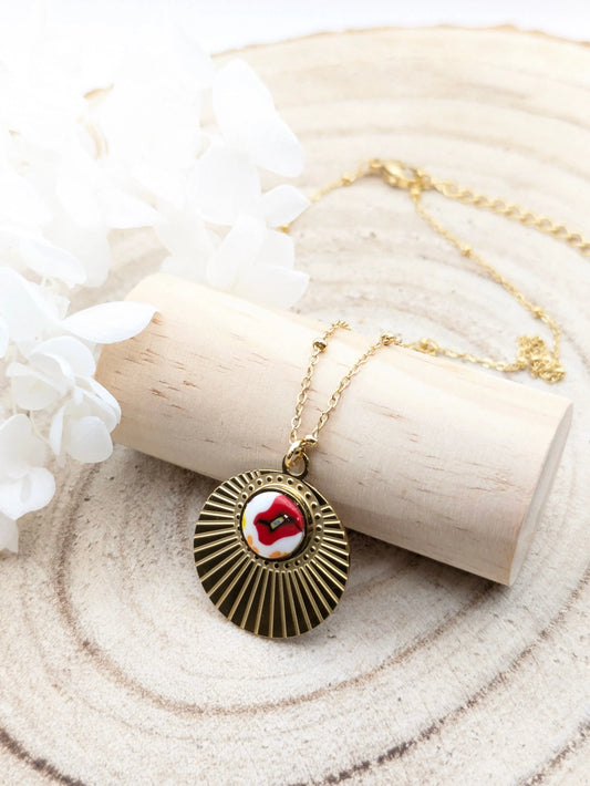 Pendentif coloré " Coquelicot" Les Créas d'Angel