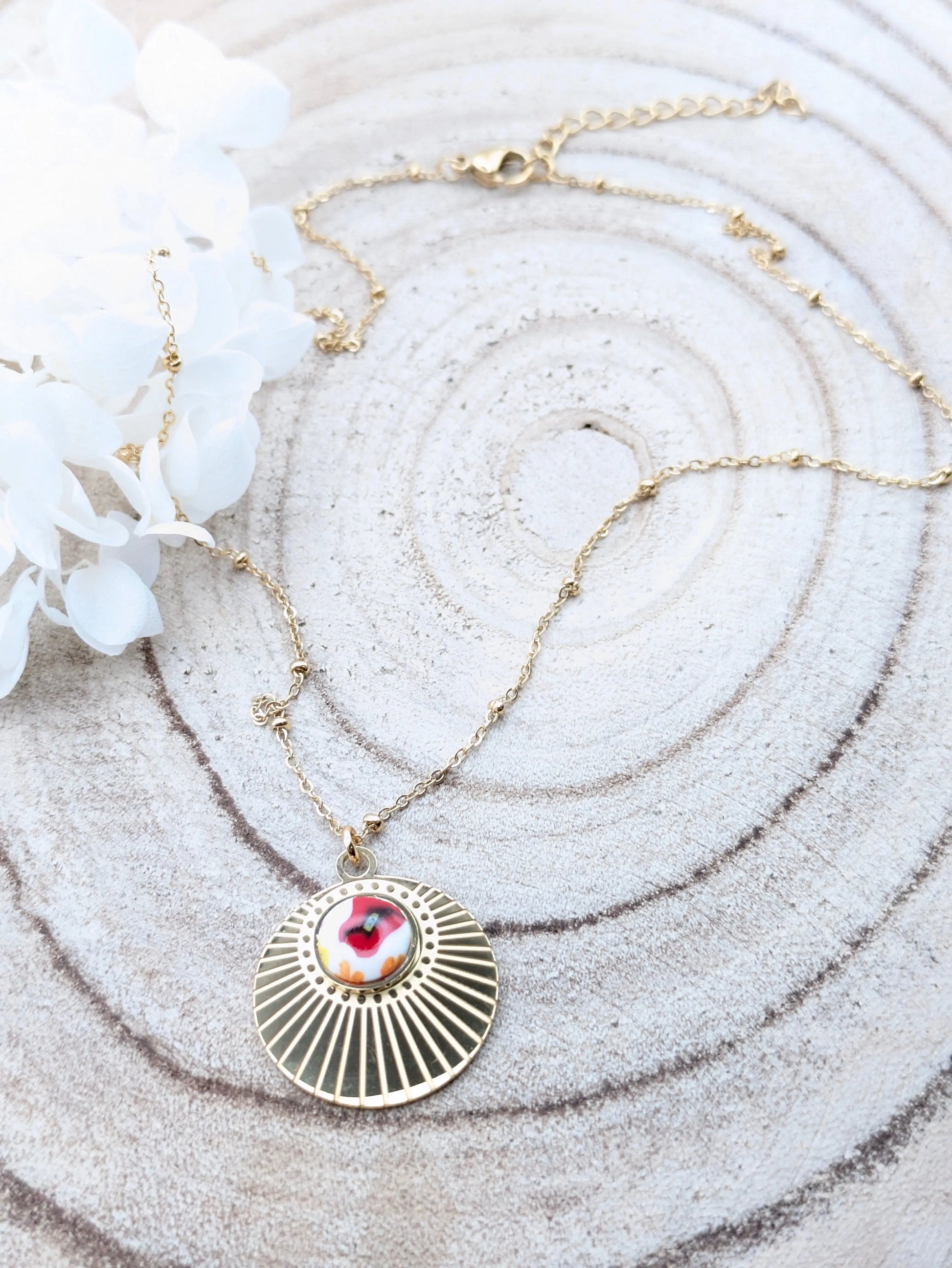 Pendentif coloré " Coquelicot" Les Créas d'Angel