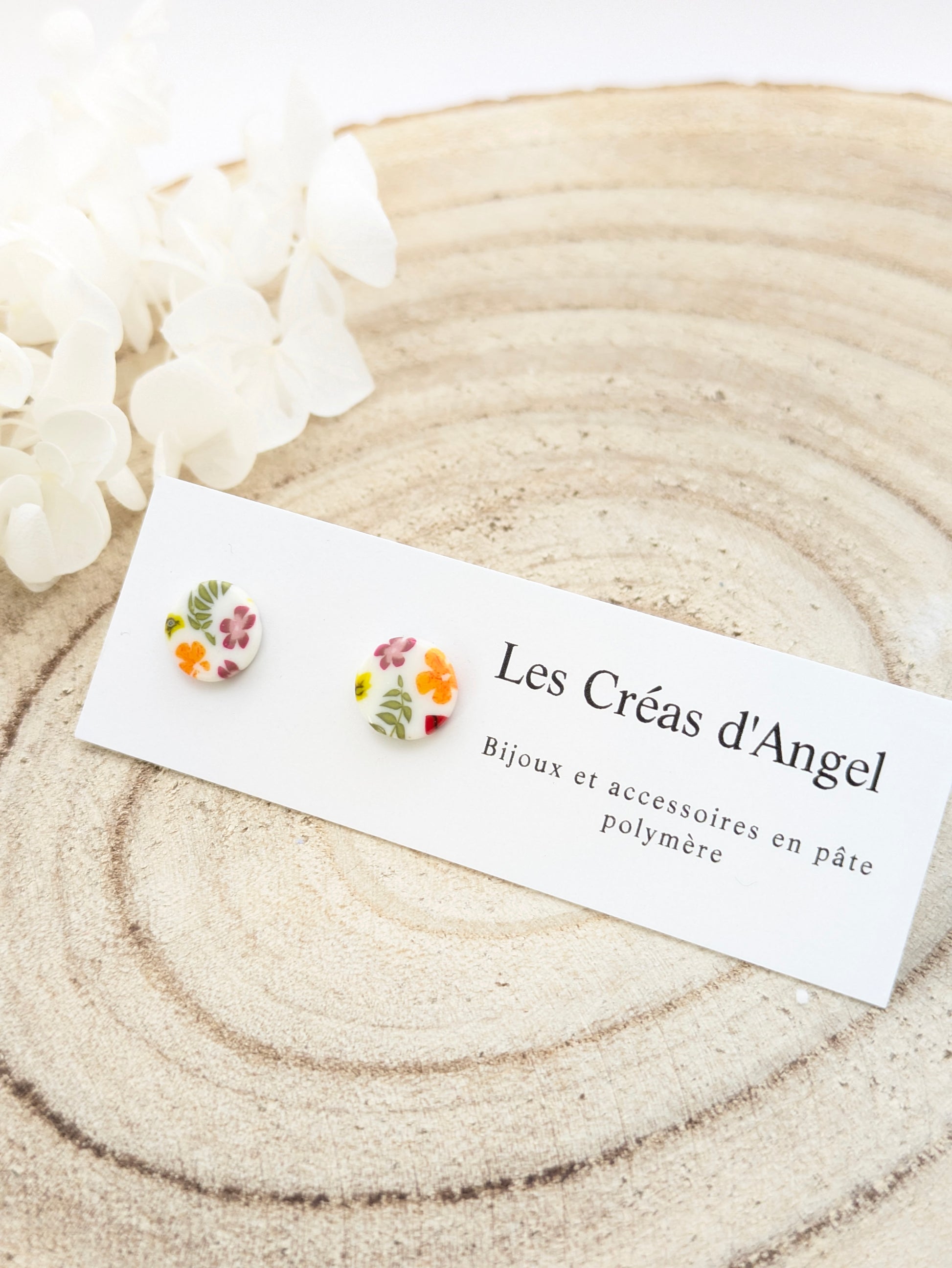 Boucles d'oreilles puces fleuries